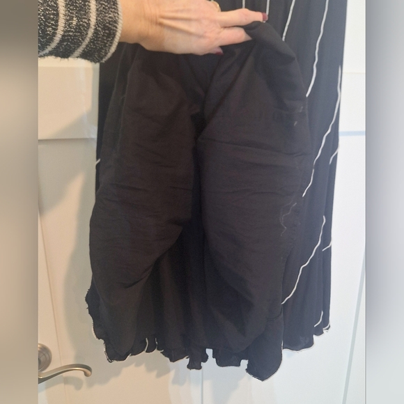 Soft Surroundings Modern Romance Skirt Maxi Long Black White Size Petite Large - Picture 6 of 13
